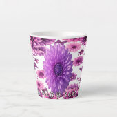 Romantisches Rosafarbenes Florales Milchtasse (Vorderseite)