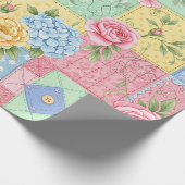 Romantisches Rosen-Patchwork-Muster Geschenkpapier (Ecke)