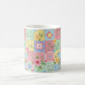 Romantisches Rosen-Patchwork-Muster Kaffeetasse (Mittel)