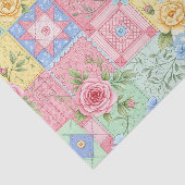 Romantisches Rosen-Patchwork-Muster Seidenpapier (Ausschnitt)