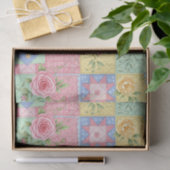 Romantisches Rosen-Patchwork-Muster Seidenpapier (Geschenk)