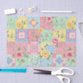 Romantisches Rosen-Patchwork-Muster Seidenpapier (Handwerk)