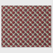 Romantisches Rosen-Wrap-Papier Geschenkpapier (Flach)
