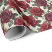 Romantisches Rosen-Wrap-Papier Geschenkpapier (Rolleneckpunkt)