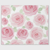 Romantisches Rosen-Wrap-Papier Geschenkpapier (Flach)