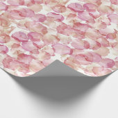 Romantisches Rosenblättriges Brautparty Geschenkpapier (Ecke)