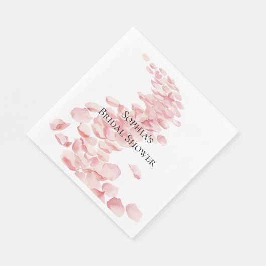 Romantisches Rosenblättriges Brautparty Serviette (Ecke)