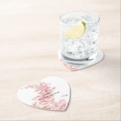 Romantisches Rosenblättriges Brautparty Untersetzer (Vor Ort)