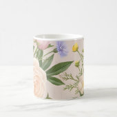 Romantisches Rosengarten-Blütenmuster in rosafarbe Kaffeetasse (Mittel)