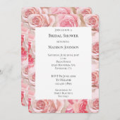 Romantisches Rosengebirge Brautparty Einladung (Vorne/Hinten)