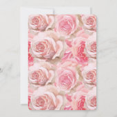 Romantisches Rosengebirge Brautparty Einladung (Rückseite)