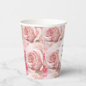 Romantisches Rosengebirge Brautparty Pappbecher (Rechts)