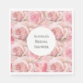 Romantisches Rosengebirge Brautparty Serviette (Vorderseite)