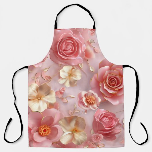 Romantisches Rosenmotif Schürze (Vorderseite)