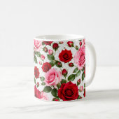 Romantisches Rosenparadies Kaffeetasse (VorderseiteRechts)