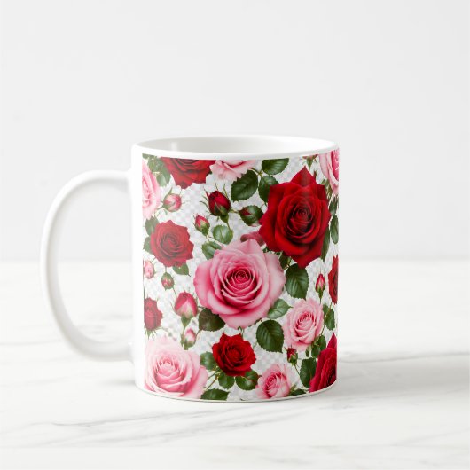 Romantisches Rosenparadies Kaffeetasse (Links)