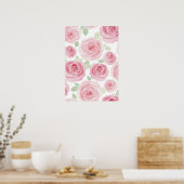 Romantisches Rosenposter Poster (Küche)