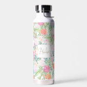 Romantisches Rosenrosen Vintages Design Trinkflasche (Links)
