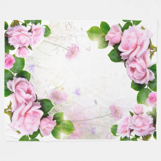 Romantisches Roses Fleece Blanket (Vorderseite (Horizontal))