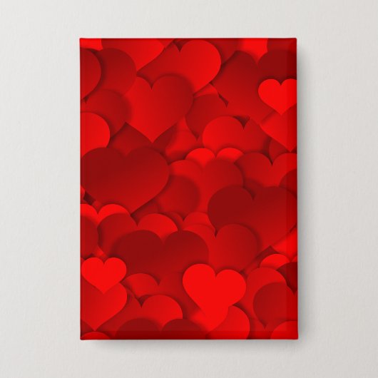 Romantisches Rot Liebesherzen Texturmuster-19909 Button (Vorderseite)