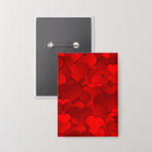 Romantisches Rot Liebesherzen Texturmuster-19909 Button (Vorderseite/Rückseite)