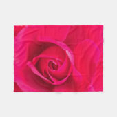 Romantisches Rot Pinke Rose v2 Fleecedecke (Vorderseite (Horizontal))