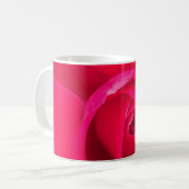Romantisches Rot Pinke Rose v2 Kaffeetasse (Vorderseite Links)