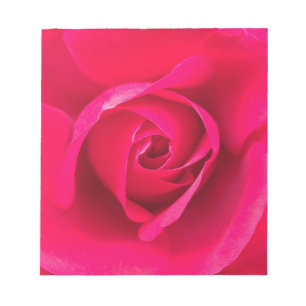 Romantisches Rot Pinke Rose v2 Notizblock