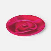 Romantisches Rot Pinke Rose v2 Pappteller (Schrägansicht)