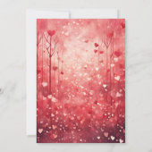 Romantisches Rot-Rot-Rosa-Herz-Valentinstag-Party Einladung (Rückseite)