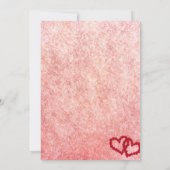 Romantisches Rot und Weiß Save the Date - Valentin Einladung (Rückseite)