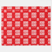 Romantisches Rot XOXO Liebe scheitert nie Valentin Fleecedecke (Vorderseite (Horizontal))