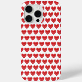 Romantisches rotes 3D-Herzmuster Klassisches Valen Case-Mate iPhone Hülle