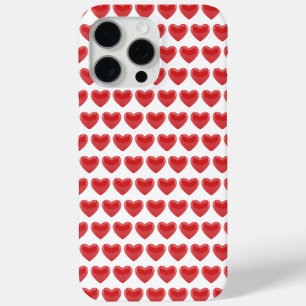 Romantisches rotes 3D-Herzmuster Klassisches Valen Case-Mate iPhone Hülle