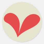 Romantisches Rotes Blumenherz Runder Aufkleber (Vorderseite)