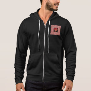 Romantisches rotes Blumenherzdesign für 4 besonder Hoodie