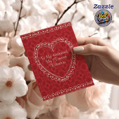 Romantisches rotes Herz Ehemann Valentinstag Karte