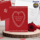 Romantisches rotes Herz Ehemann Valentinstag Karte