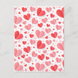 Romantisches rotes Herz Frohen Valentinstag Liebes Postkarte