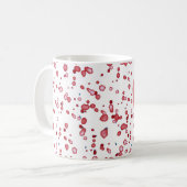 Romantisches Rotes Herz mit Namen Kaffeetasse (Vorderseite Links)