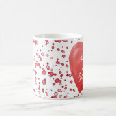 Romantisches Rotes Herz mit Namen Kaffeetasse (Mittel)