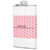 Romantisches rotes Herz-Muster Flachmann (Links)