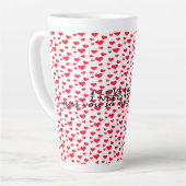 Romantisches rotes Herz-Muster Milchtasse (Linke Ecke)