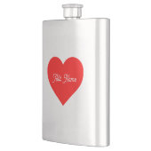 Romantisches Rotes Herz Personalisiert Flachmann (Links)