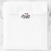 Romantisches Rotes Herz Valentinstag Design Herz-Aufkleber (Tasche)