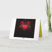 Romantisches Rotes Herz Vielen Dank, dass Sie pers Karte (Rückseite)