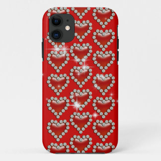 Romantisches rotes Herzmuster Case-Mate iPhone Hülle