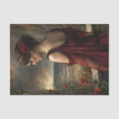 Romantisches rotes Kleid Küsten-Decoupage Seidenpapier (Vorderseite)