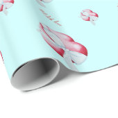 Romantisches rotes Liebe-Herz mit weißem Bogen Geschenkpapier (Rolleneckpunkt)