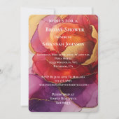 Romantisches Rotes Lila Gold Rose Blumenstrauß Bra Einladung (Vorderseite)